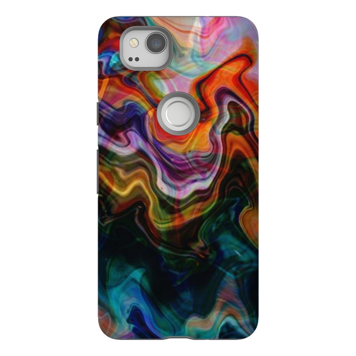 Pixel 2 StrongFit Digitalart Abstract Marbling G596 by Medusa GraphicArt
