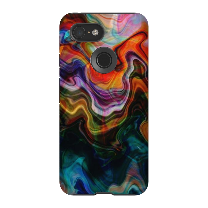 Pixel 3 StrongFit Digitalart Abstract Marbling G596 by Medusa GraphicArt