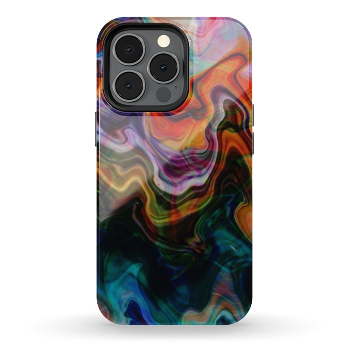 iPhone 13 pro StrongFit Digitalart Abstract Marbling G596 by Medusa GraphicArt