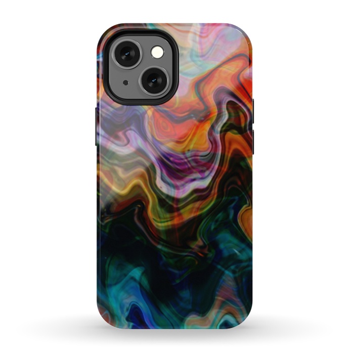 iPhone 13 mini StrongFit Digitalart Abstract Marbling G596 by Medusa GraphicArt