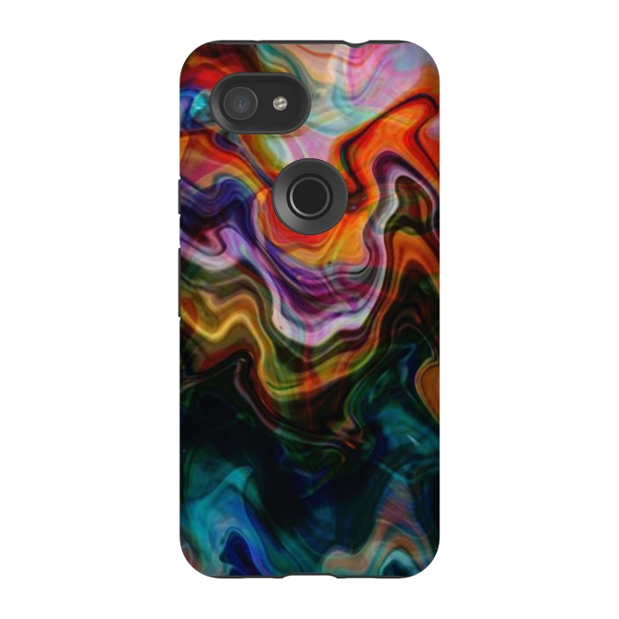 Pixel 3A StrongFit Digitalart Abstract Marbling G596 by Medusa GraphicArt