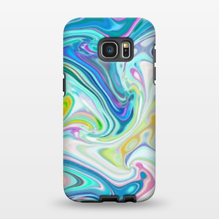 Galaxy S7 EDGE StrongFit Digitalart Abstract Marbling G597 by Medusa GraphicArt