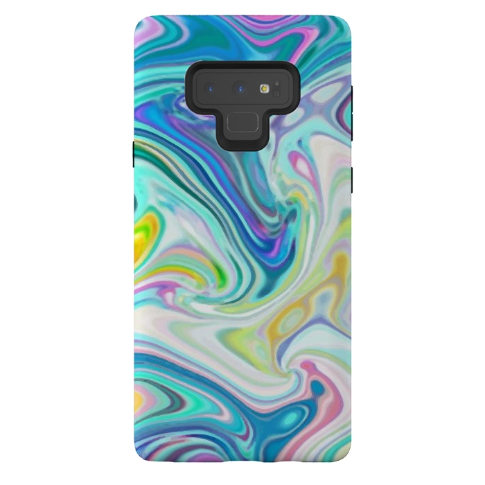 Galaxy Note 9 StrongFit Digitalart Abstract Marbling G597 by Medusa GraphicArt