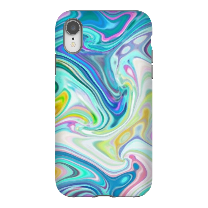iPhone Xr StrongFit Digitalart Abstract Marbling G597 by Medusa GraphicArt
