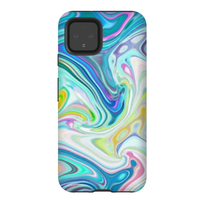 Pixel 4 StrongFit Digitalart Abstract Marbling G597 by Medusa GraphicArt