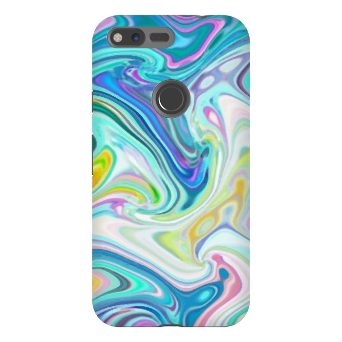 Pixel XL StrongFit Digitalart Abstract Marbling G597 by Medusa GraphicArt
