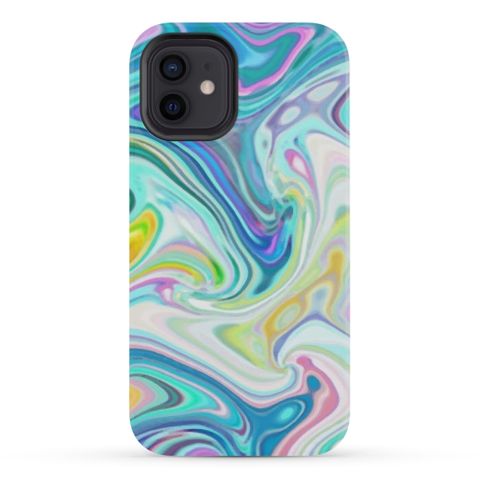 iPhone 12 mini StrongFit Digitalart Abstract Marbling G597 by Medusa GraphicArt
