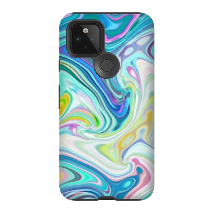 Pixel 5 StrongFit Digitalart Abstract Marbling G597 by Medusa GraphicArt