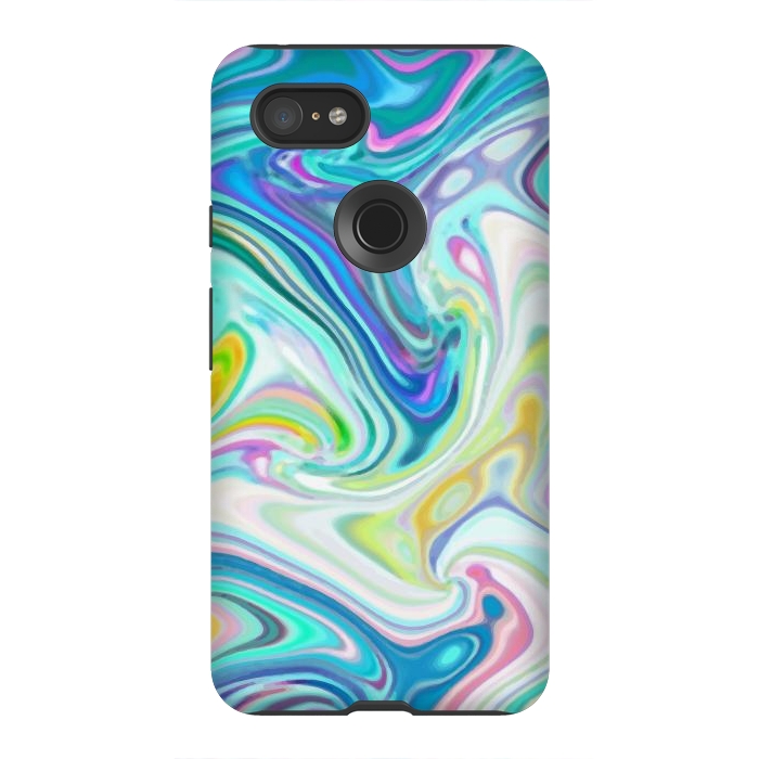 Pixel 3XL StrongFit Digitalart Abstract Marbling G597 by Medusa GraphicArt