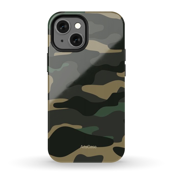 iPhone 12 mini StrongFit Green Camo by ArtsCase