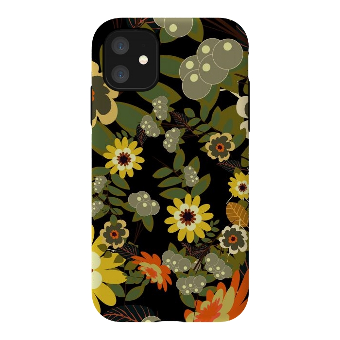 iPhone 11 StrongFit Green Flowers by ArtsCase