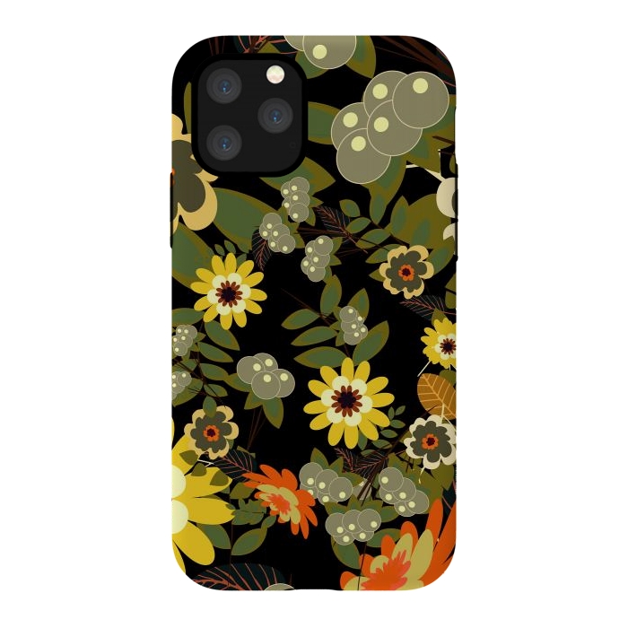 iPhone 11 Pro StrongFit Green Flowers by ArtsCase