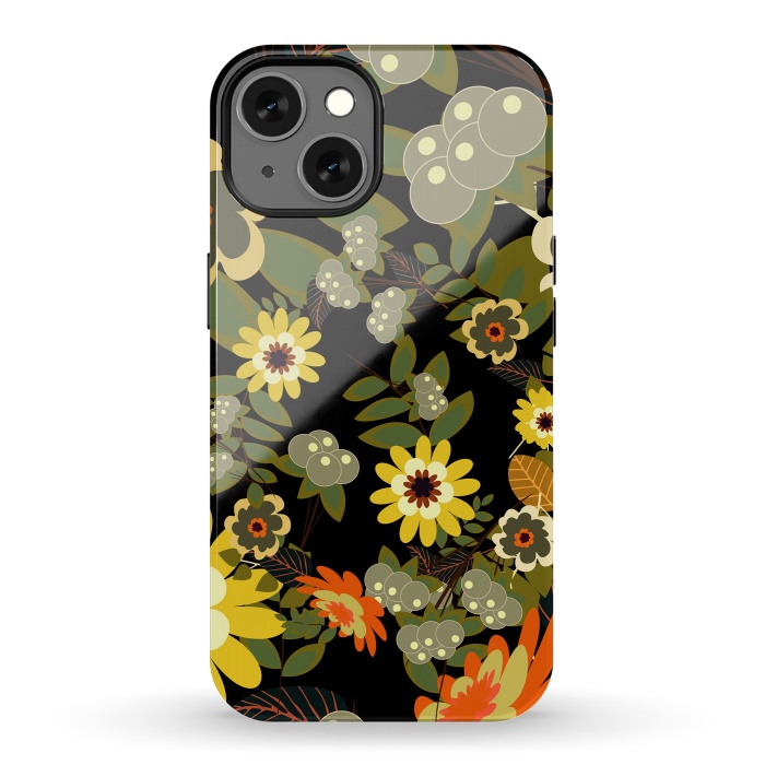 iPhone 13 StrongFit Green Flowers by ArtsCase