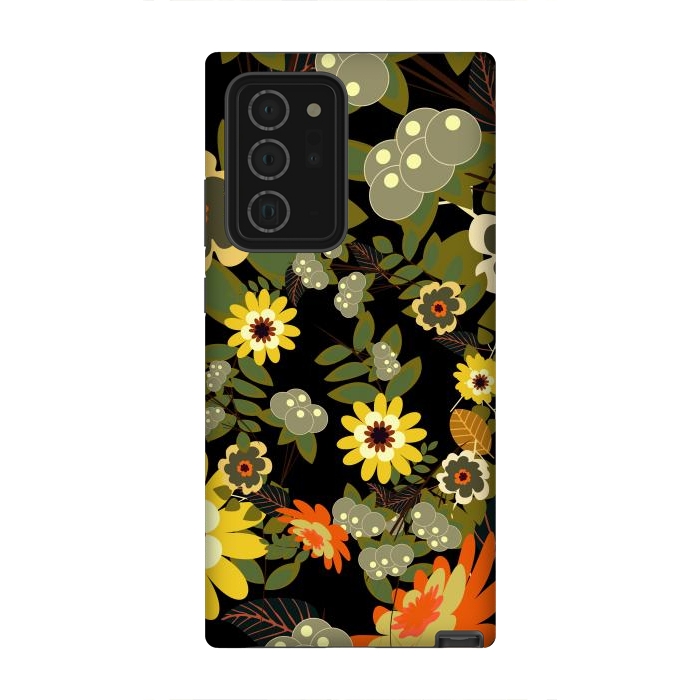 Galaxy Note 20 Ultra StrongFit Green Flowers by ArtsCase