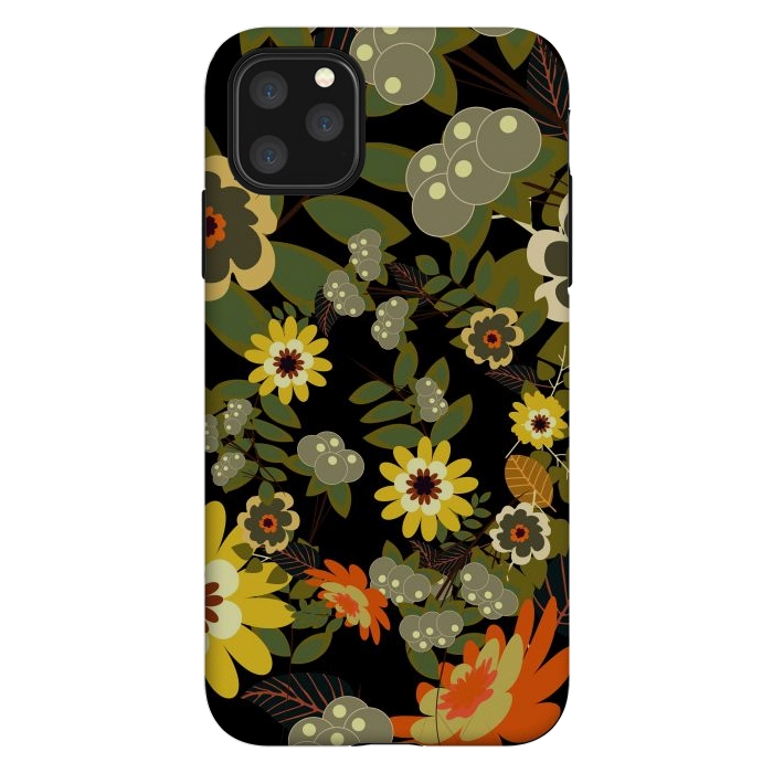 iPhone 11 Pro Max StrongFit Green Flowers by ArtsCase