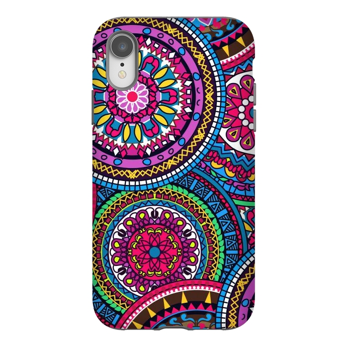 iPhone Xr StrongFit Multicolor Ornament Mandala by ArtsCase