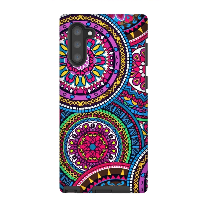 Galaxy Note 10 StrongFit Multicolor Ornament Mandala by ArtsCase