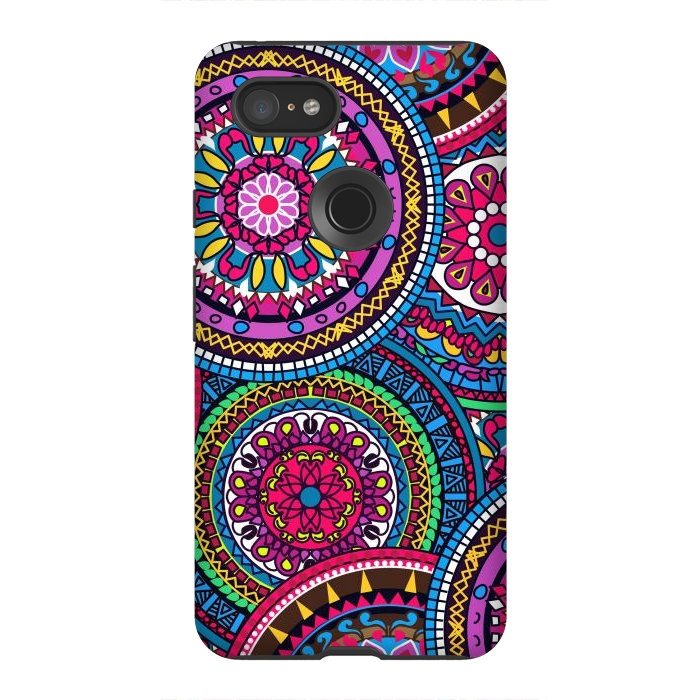 Pixel 3XL StrongFit Multicolor Ornament Mandala by ArtsCase