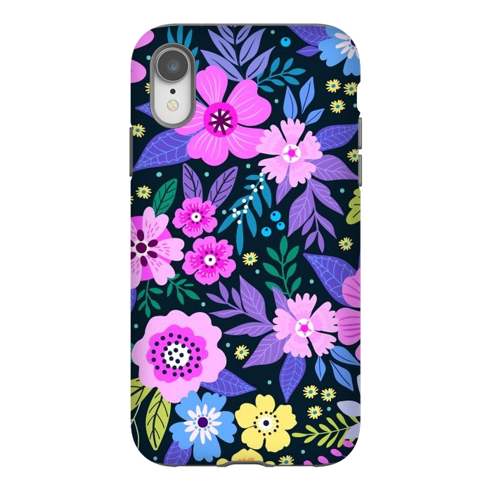 iPhone Xr StrongFit Pink Multicolor WildFlowers at Best by ArtsCase