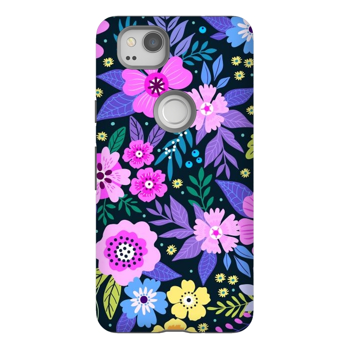 Pixel 2 StrongFit Pink Multicolor WildFlowers at Best by ArtsCase