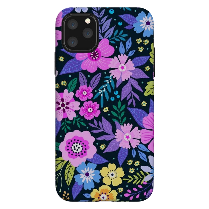 iPhone 11 Pro Max StrongFit Pink Multicolor WildFlowers at Best by ArtsCase