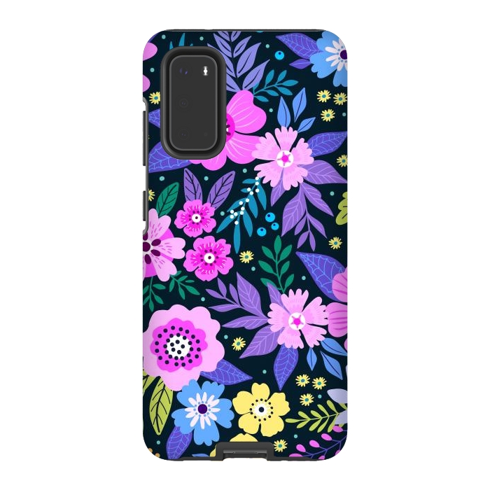 Galaxy S20 StrongFit Pink Multicolor WildFlowers at Best by ArtsCase
