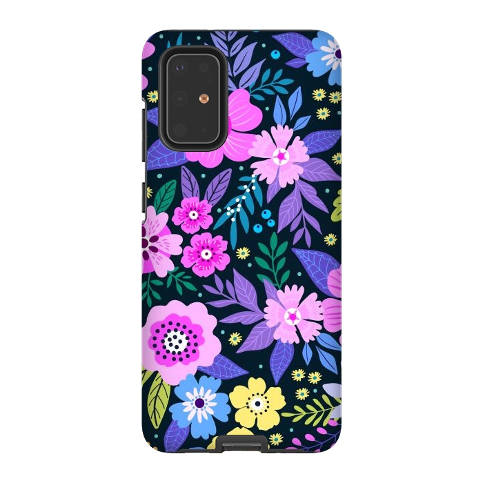 Galaxy S20 Plus StrongFit Pink Multicolor WildFlowers at Best by ArtsCase