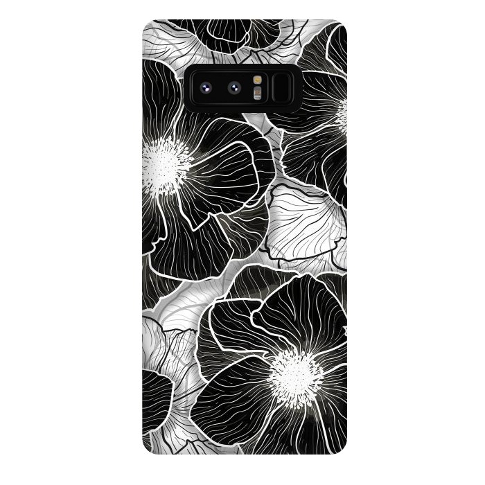 Galaxy Note 8 StrongFit Anemones Wildflower Illustration G599 by Medusa GraphicArt
