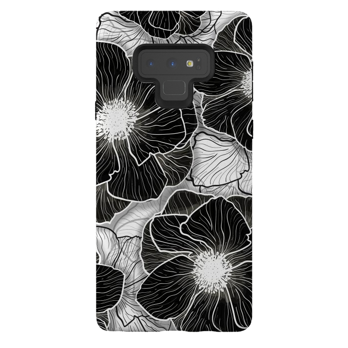 Galaxy Note 9 StrongFit Anemones Wildflower Illustration G599 by Medusa GraphicArt