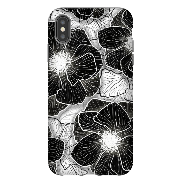 iPhone Xs Max StrongFit Anemones Wildflower Illustration G599 by Medusa GraphicArt