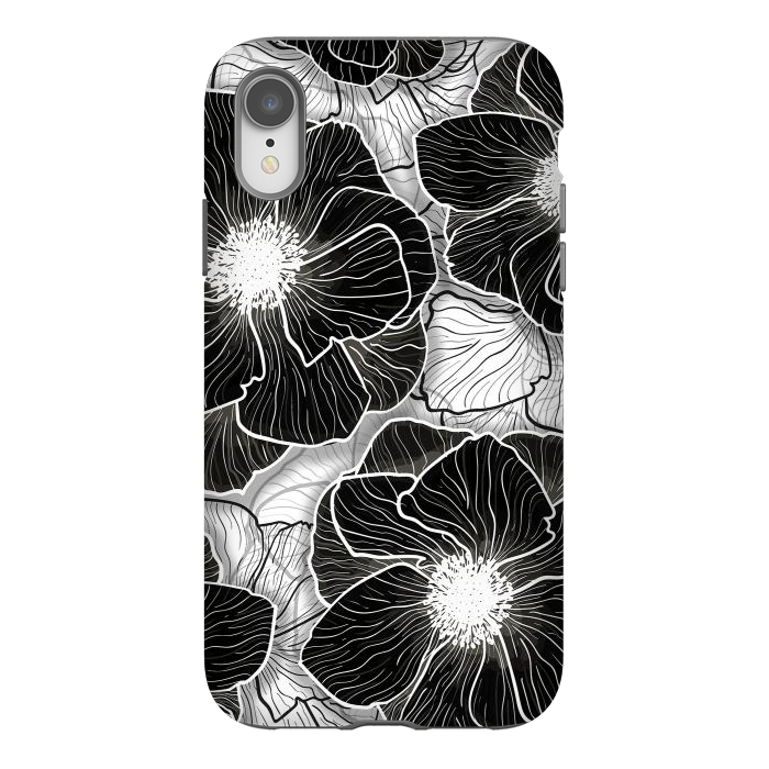 iPhone Xr StrongFit Anemones Wildflower Illustration G599 by Medusa GraphicArt