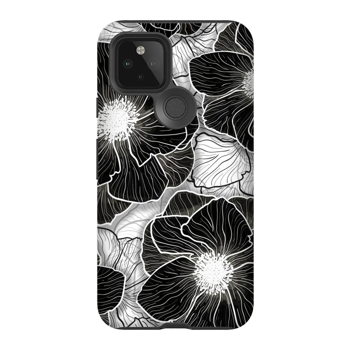 Pixel 5 StrongFit Anemones Wildflower Illustration G599 by Medusa GraphicArt