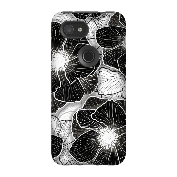 Pixel 3A StrongFit Anemones Wildflower Illustration G599 by Medusa GraphicArt