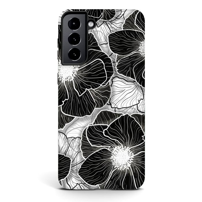 Galaxy S21 plus StrongFit Anemones Wildflower Illustration G599 by Medusa GraphicArt