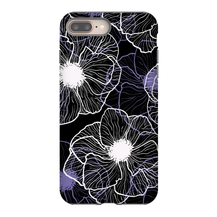 iPhone 7 plus StrongFit Anemones Wildflower Illustration G601 by Medusa GraphicArt