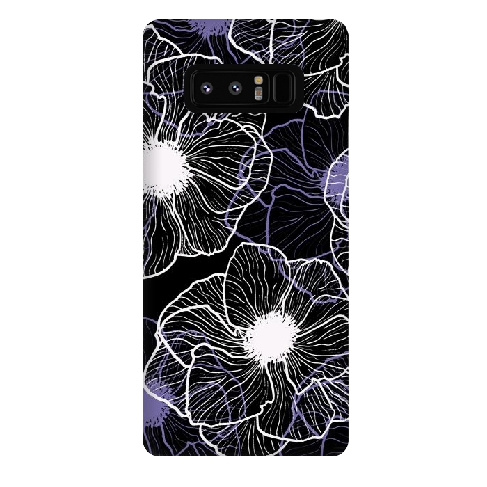 Galaxy Note 8 StrongFit Anemones Wildflower Illustration G601 by Medusa GraphicArt