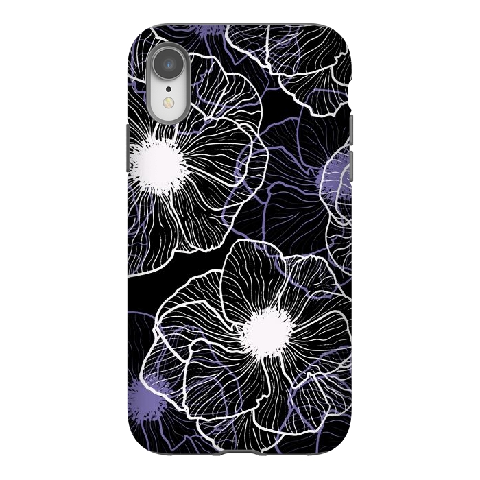 iPhone Xr StrongFit Anemones Wildflower Illustration G601 by Medusa GraphicArt