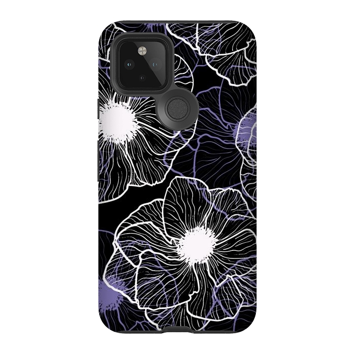 Pixel 5 StrongFit Anemones Wildflower Illustration G601 by Medusa GraphicArt