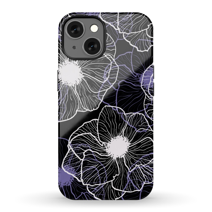 iPhone 13 StrongFit Anemones Wildflower Illustration G601 by Medusa GraphicArt