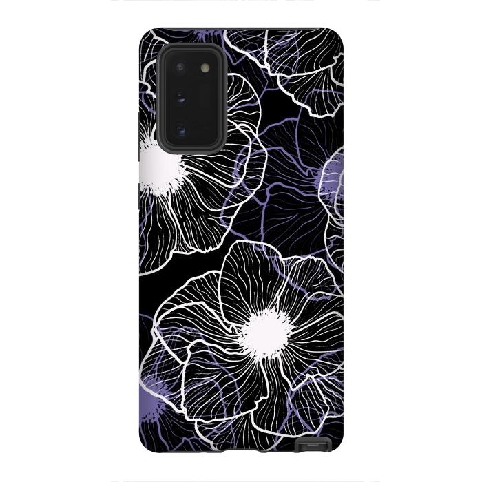 Galaxy Note 20 StrongFit Anemones Wildflower Illustration G601 by Medusa GraphicArt