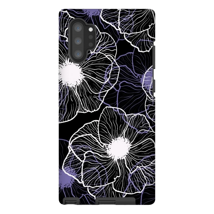 Galaxy Note 10 plus StrongFit Anemones Wildflower Illustration G601 by Medusa GraphicArt