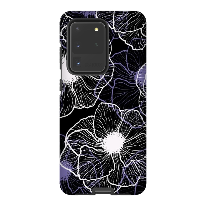 Galaxy S20 Ultra StrongFit Anemones Wildflower Illustration G601 by Medusa GraphicArt