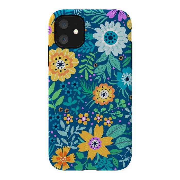 iPhone 11 StrongFit Yellow Flowers by ArtsCase