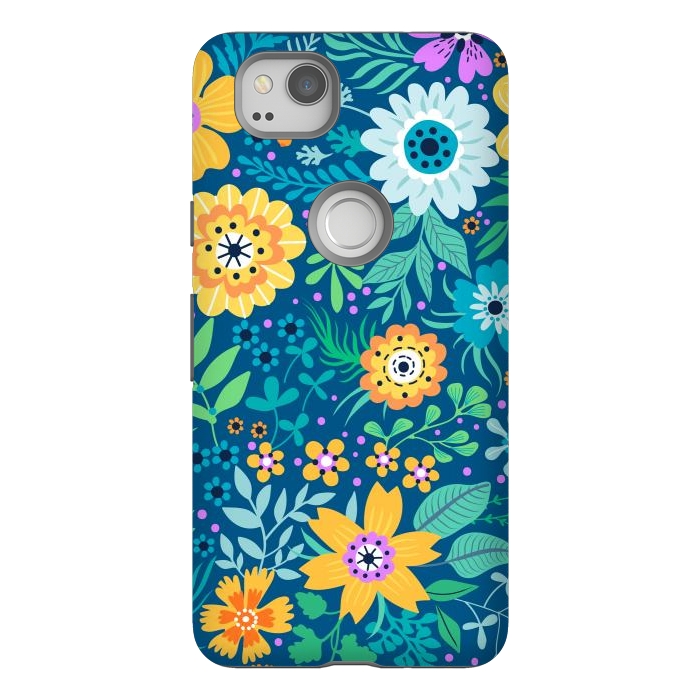 Pixel 2 StrongFit Yellow Flowers by ArtsCase