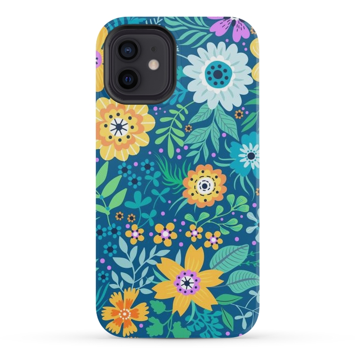 iPhone 12 mini StrongFit Yellow Flowers by ArtsCase