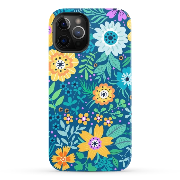 iPhone 12 Pro StrongFit Yellow Flowers by ArtsCase