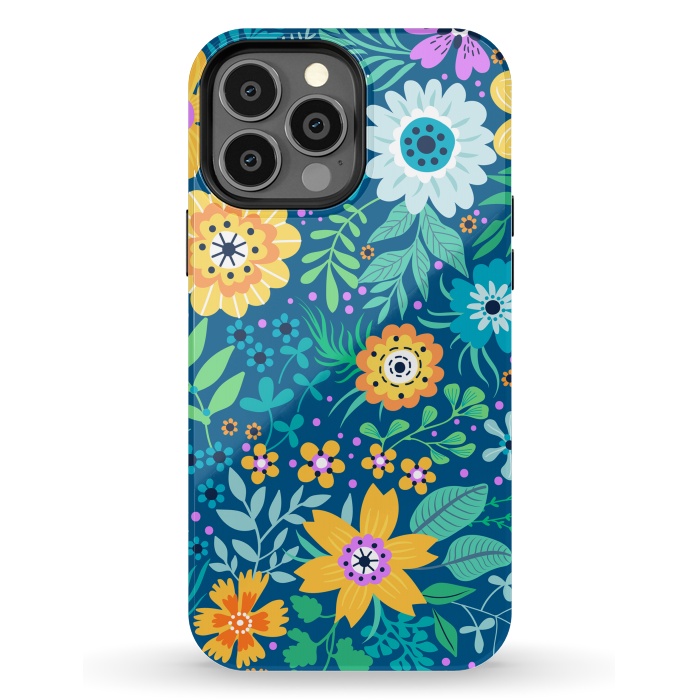 iPhone 13 Pro Max StrongFit Yellow Flowers by ArtsCase