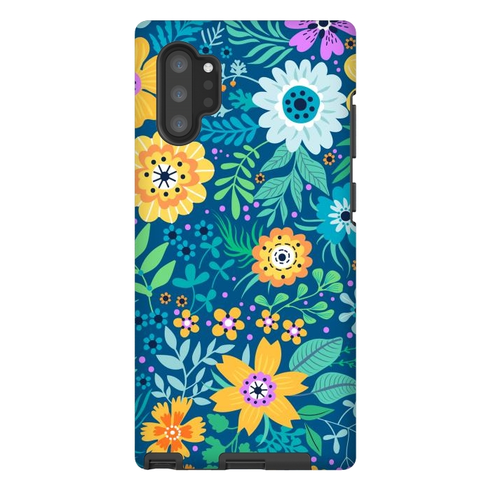 Galaxy Note 10 plus StrongFit Yellow Flowers by ArtsCase