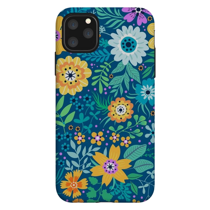 iPhone 11 Pro Max StrongFit Yellow Flowers by ArtsCase