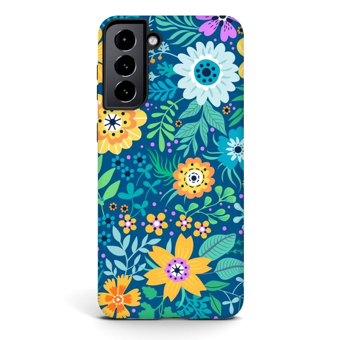 Galaxy S21 plus StrongFit Yellow Flowers by ArtsCase